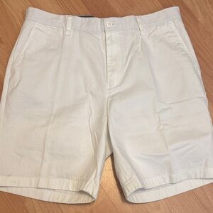 Nautica White Flat Front Casual Shorts